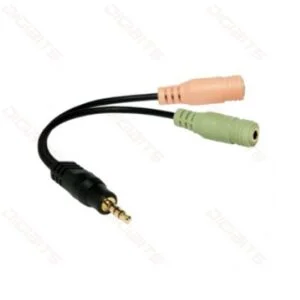 GR_Kabel 4pin male to 2x3.5mm female adaptor PA-308 GR_Kabel 4pin male to 2x3.5mm female adaptor PA-308