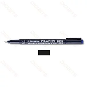 Snowman drawing pen 0.1 black