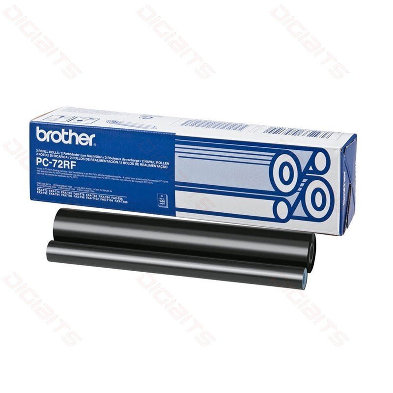 Brother PC-72RF Fax Ribbon Refill Rolls 2-Pack for FAX-T72/T74/T76/T78 and FAX-T102/T104/T106 · Genuine Brother