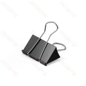 Black Red binder clips 41mm (12pcs)