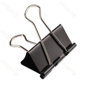 Black Red binder clips 51mm (12pcs)