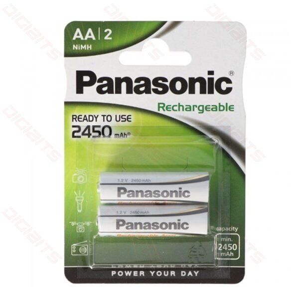 Panasonic rechargeable batteries 2x AA