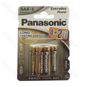 Panasonic alkaline battery AAA 4+2 FREE