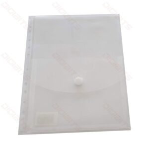 Bull clear envelope A4 with button & holes (up)