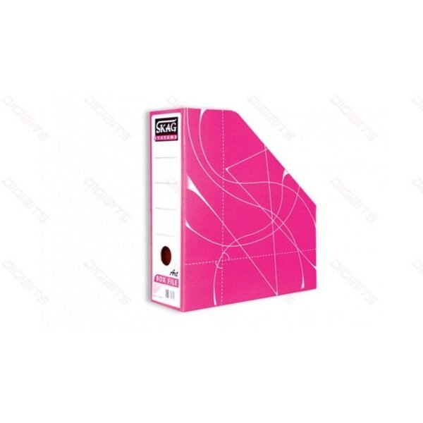 SKAG magazine box file pink