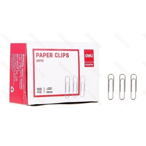 Deli paper clips 33mm 100pcs