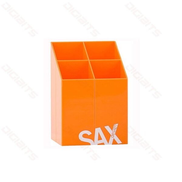 Sax design quadra pen pot Orange