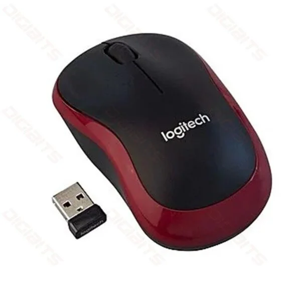 Logitech M185 wireless mouse red
