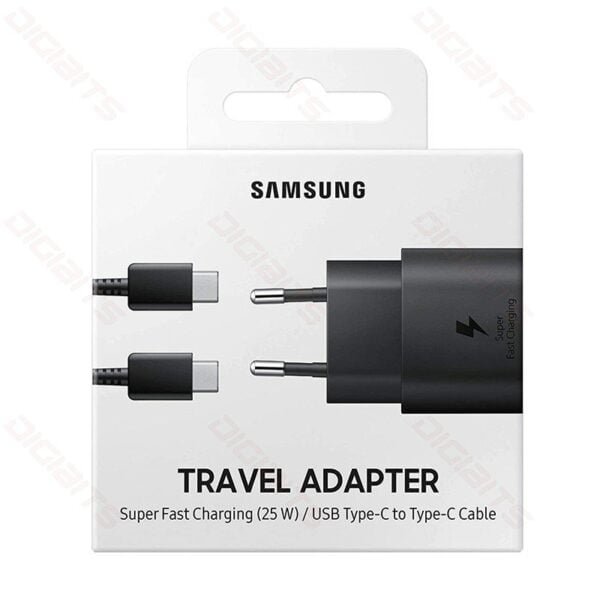 Samsung travel adapter Super Fast Charging 25W Type-C to Type-C Black