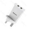 Baseus travel charger 10.5W UK White