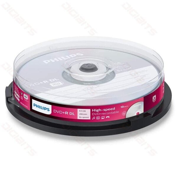 Philips 10X DVD+R DL 8.5GB Spindle 8x