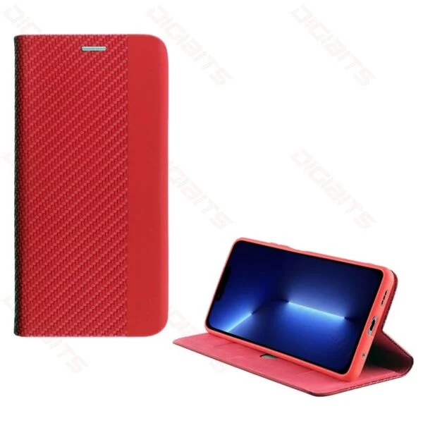 Idol Elite Anti-Rfid book case for Apple iPhone 13 Red