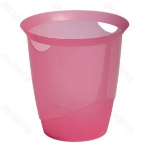 Durable waste basket 16ltr transparent pink Durable waste basket 16ltr transparent pink