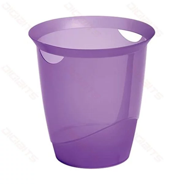Durable waste basket 16ltr transparent purple
