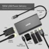 Unitek D1019A Type-C Hub USB3.1 with HDMI/VGA/GB/SD/PD100W-1