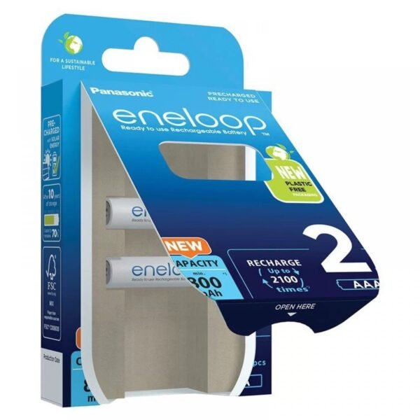 Panasonic Eneloop rechargeable batteries 2x AAA