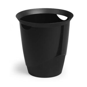 Durable waste basket 16ltr black