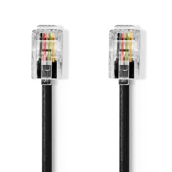 Nedis coiled headset cable 2m RJ10 M to RJ10 M