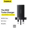 Baseus Wall Charger 65W 2xUSB-C/1xUSB-A + 100W USB-C cable-1