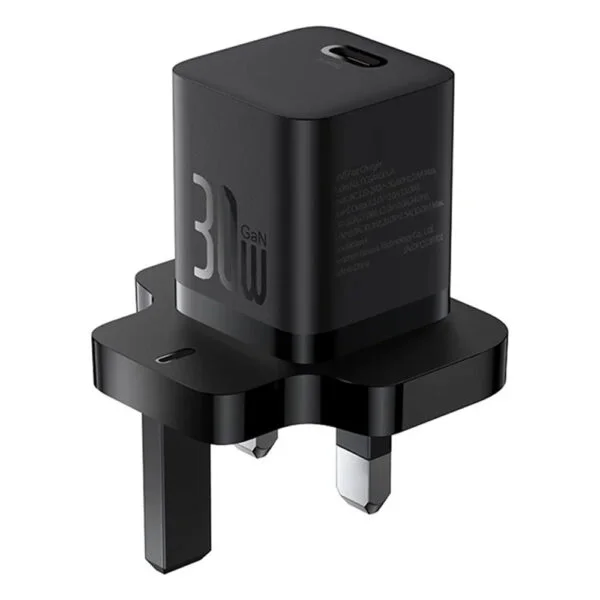 Baseus wall charger 30W GaN5 1xUSB-C UK Black Baseus wall charger 30W GaN5 1xUSB-C UK Black