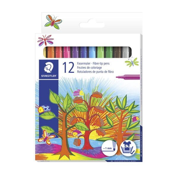 Staedtler fibre-tip 24pcs cardbox