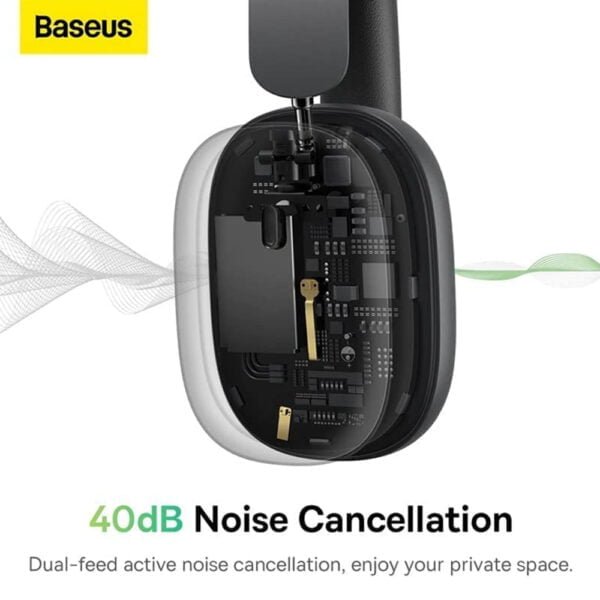 Baseus Bowie H1 Noise Cancelling Wireless Headphones Black-1