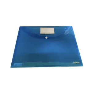 Databank clear blue envelope B4 with button Databank clear blue envelope B4 with button