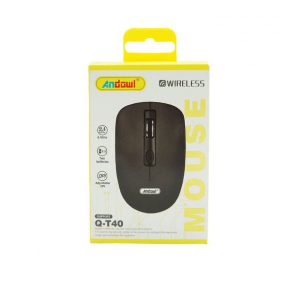 Andowl wireless mouse black/red