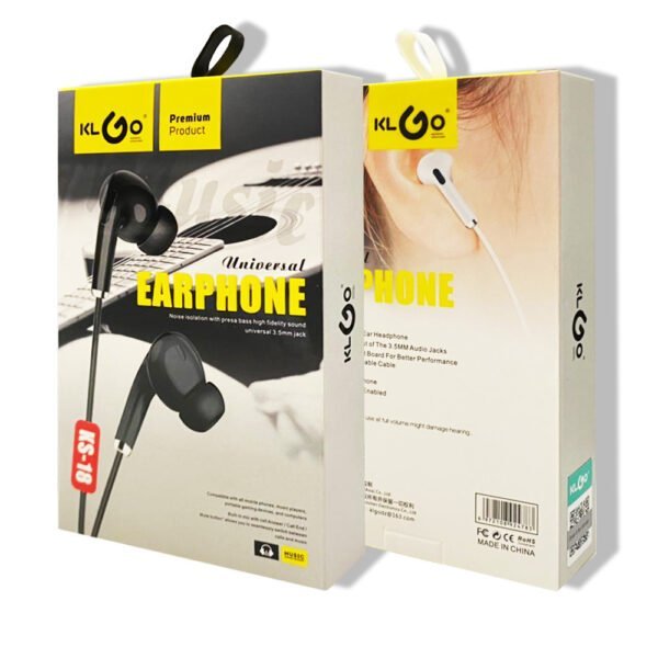 KLGO 3.5mm earphones black