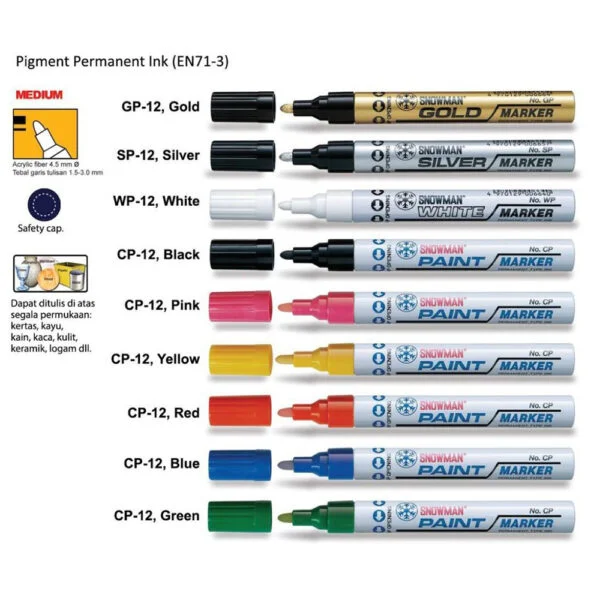 Snowman paint marker blue – Digibits Ltd