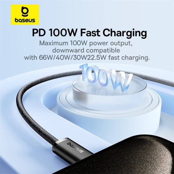 Baseus Cable USB-C to USB-C Dynamic 3 Series 100W 2m Black-1