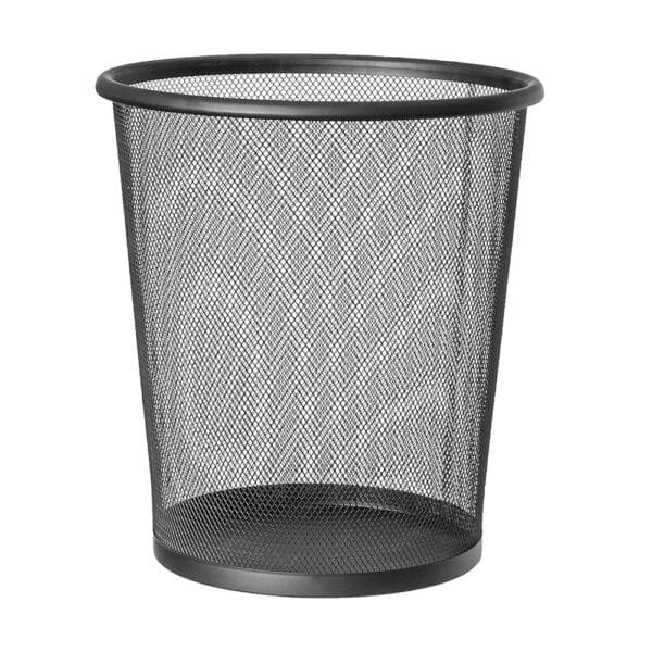 Black Red waste basket 19Ltr metallic black