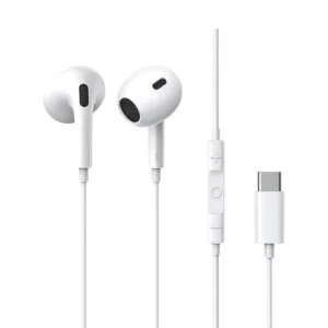 Baseus wired earphones Type-C White CZ17