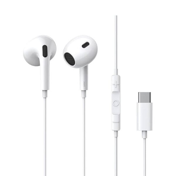 Baseus wired earphones Type-C White CZ17