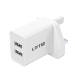 Unitek travel charger 12W 2.4A UK White