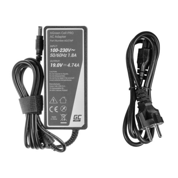 Green Cell PRO charger for Toshiba 19V/4.74A 90W (5.5*2.5mm)