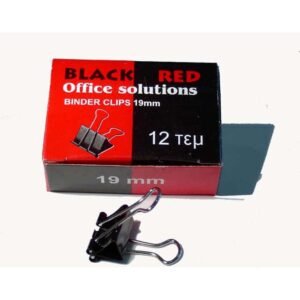 Black Red binder clips 19mm