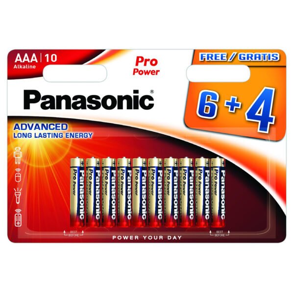 Panasonic alkaline battery AAA 6+4 FREE