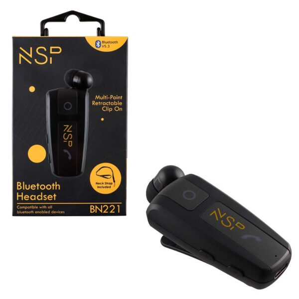 NSP retractable bluetooth headset BN221