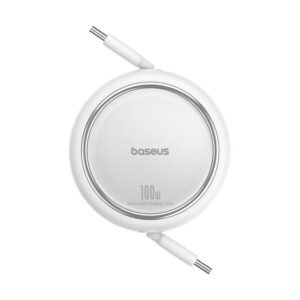 Baseus Cable USB-C to USB-C Free2Draw Retractable 100W 1m White