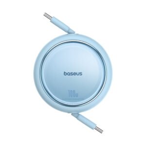 Baseus Cable USB-C to USB-C Free2Draw Retractable 100W 1m Galaxy Blue