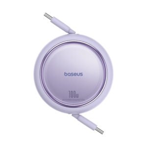 Baseus Cable USB-C to USB-C Free2Draw Retractable 100W 1m Nebula Purple