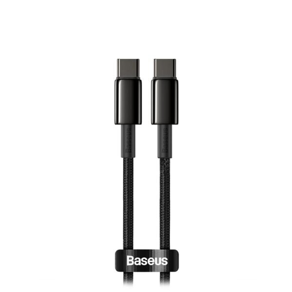 Baseus Cable USB-C to USB-C Tungsten Gold 100W 1m Black
