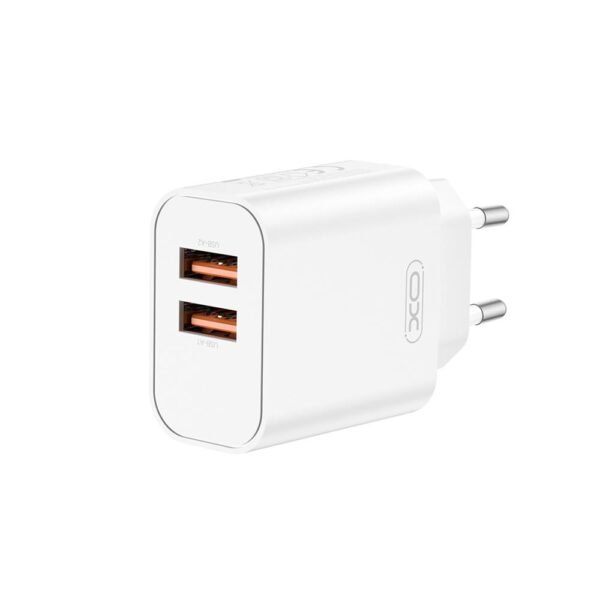 XO Wall Charger 20W 2xUSB-A white EU plug