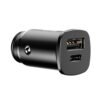 Baseus Car Charger 30W QC USB-C & USB-A-1