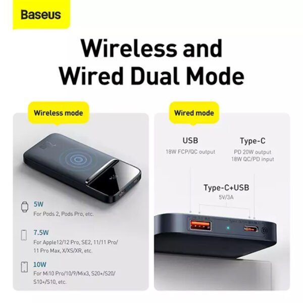 Baseus powerbank Wireless Magnetic 10000mah 20W black-1
