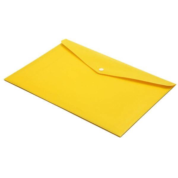 Clear bag A3 with button yellow Clear bag A3 with button yellow