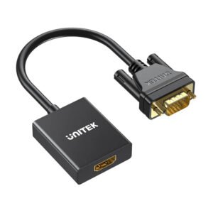 Unitek VGA to HDMI adapter With Audio & Power Port