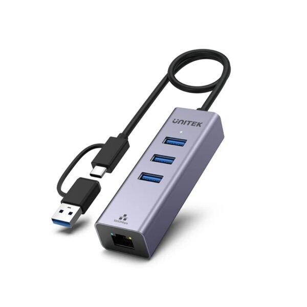 Unitek 3port USB-A 3.0 hub & Gigabit ethernet (Y-3088B)